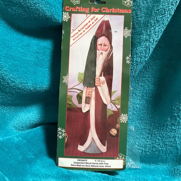 Set of 3 unpainted Wood Santa Figures NIB - Picture 8 of 11